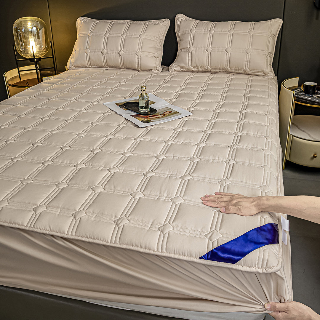 183cm Beige Wide Mattress Cover