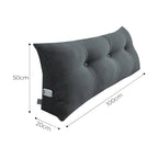Soga 100cm Dark Grey Triangular Wedge Bed Pillow Headboard  Home Decor