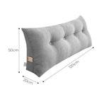 SOGA 120cm Silver Wedge Bed Cushion