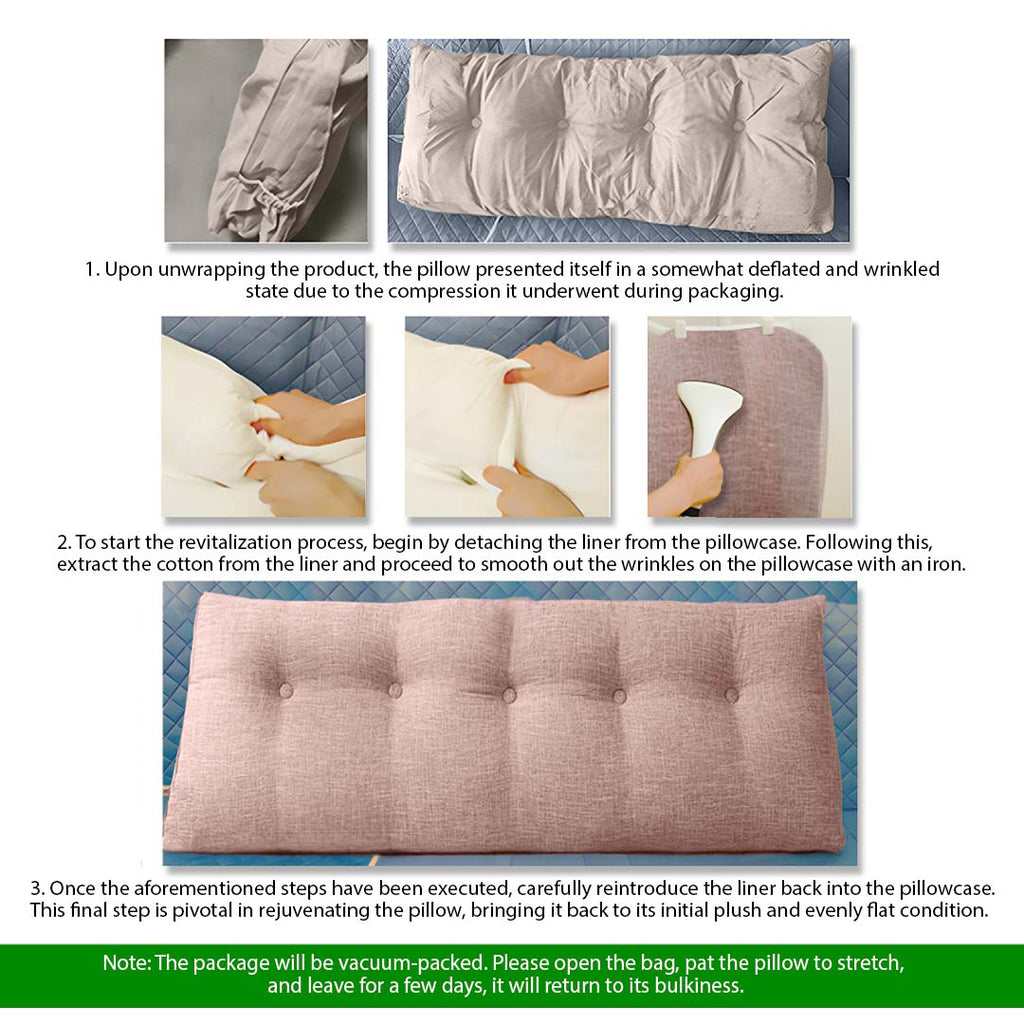 SOGA 120cm Coffee Wedge Bed Cushion
