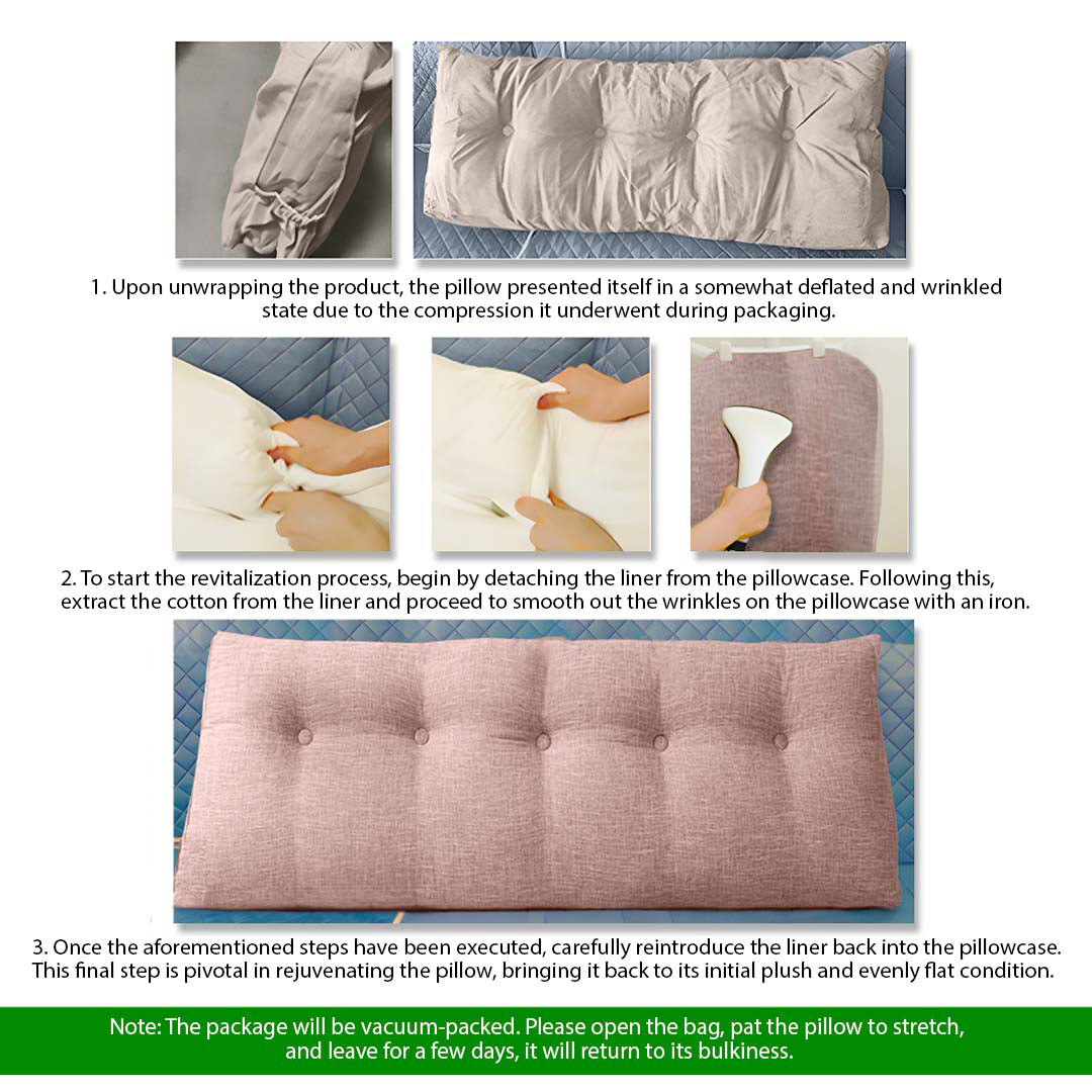 SOGA 120cm Coffee Wedge Bed Cushion