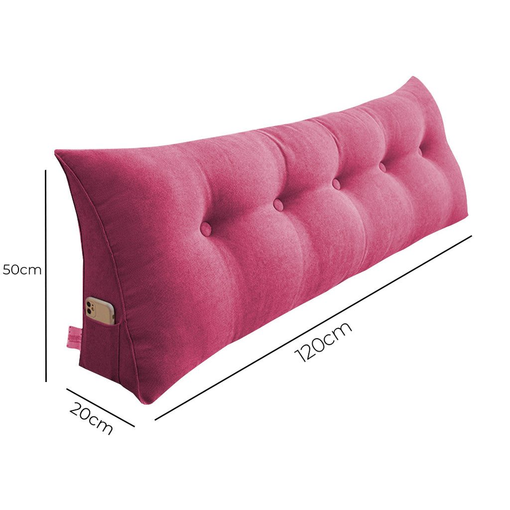 SOGA 120cm Pink Wedge Bed Cushion