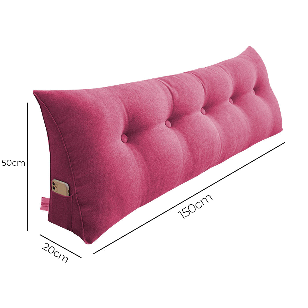 SOGA 150cm Pink Wedge Bed Cushion