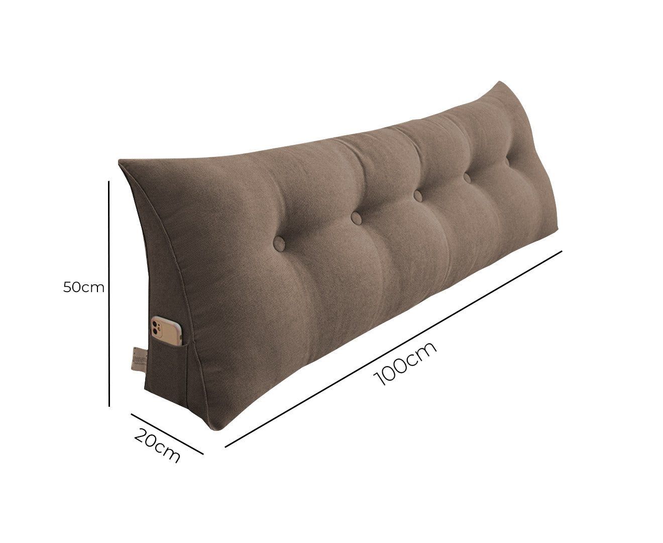 SOGA 100cm Coffee Cushion Pillow