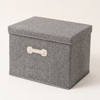 SOGA (60x42x35cm) Grey 88L Fabric Storage Box Organizer