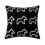 45cm Throw Pillow Black Teddy Fleece Square