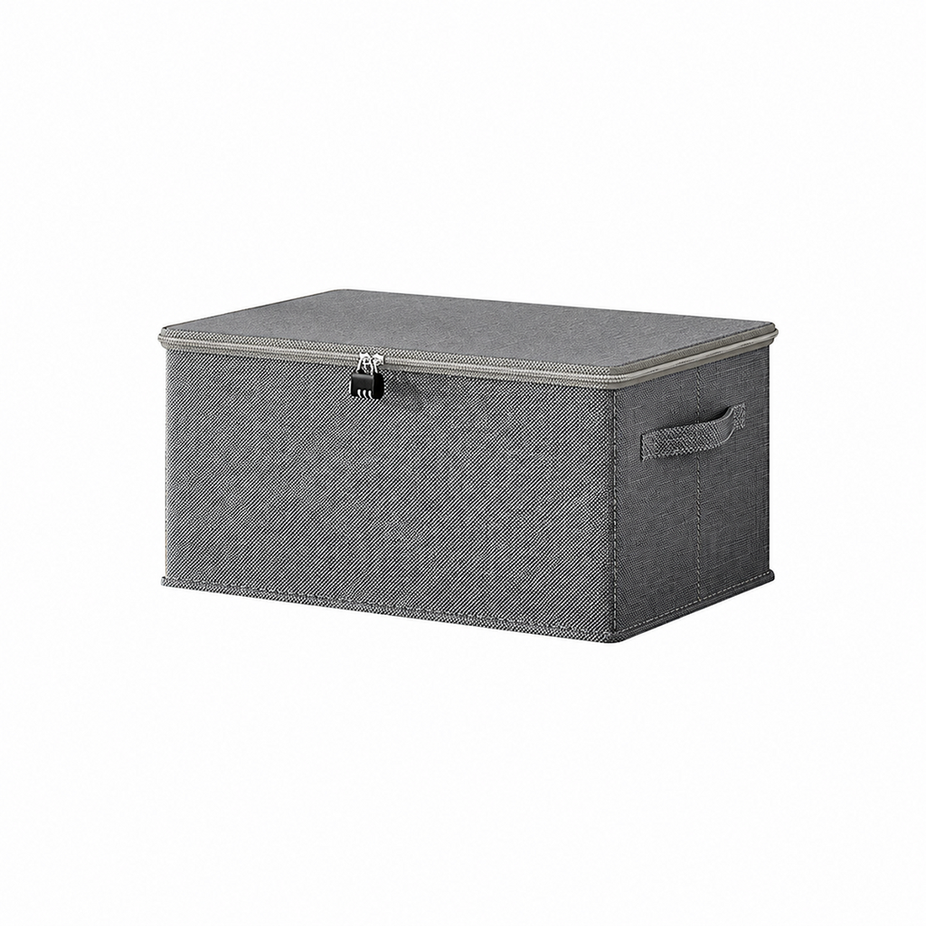 SOGA (40x30x20cm) Grey Fabric Storage Box Home Organizer ( Large)