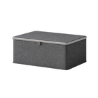SOGA (30x20x13cm) Grey Fabric Storage Box Home Organizer (Small)