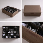 SOGA (43x29x13cm) Coffee 30 Compartment Fabric Storage Box Organizer