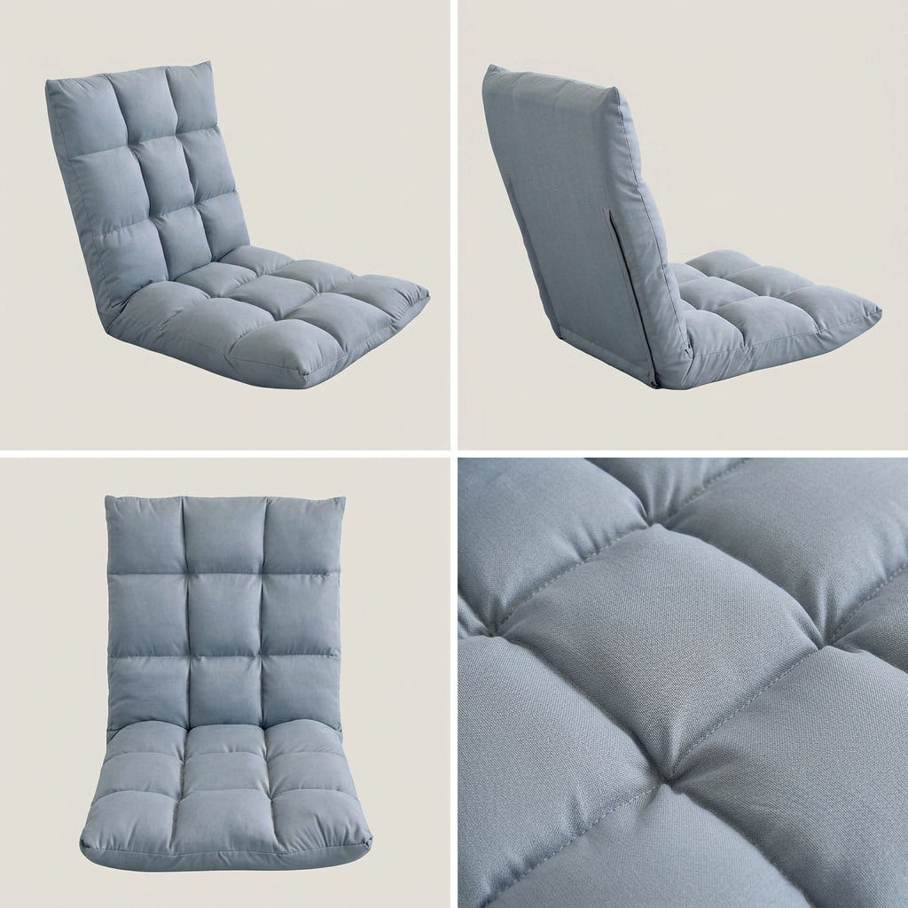 SOGA Light Grey Flannel Lounge Chair Cushion Soft Comfortable Seat Pad