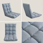 SOGA Light Grey Flannel Lounge Chair Cushion Soft Comfortable Seat Pad