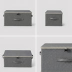 SOGA (45x35x25cm) Grey Fabric Storage Box Home Organizer