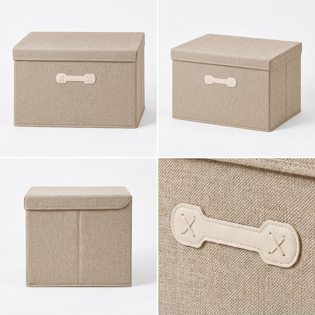 SOGA (60x42x40cm) Khaki 108L Fabric Storage Box Organizer