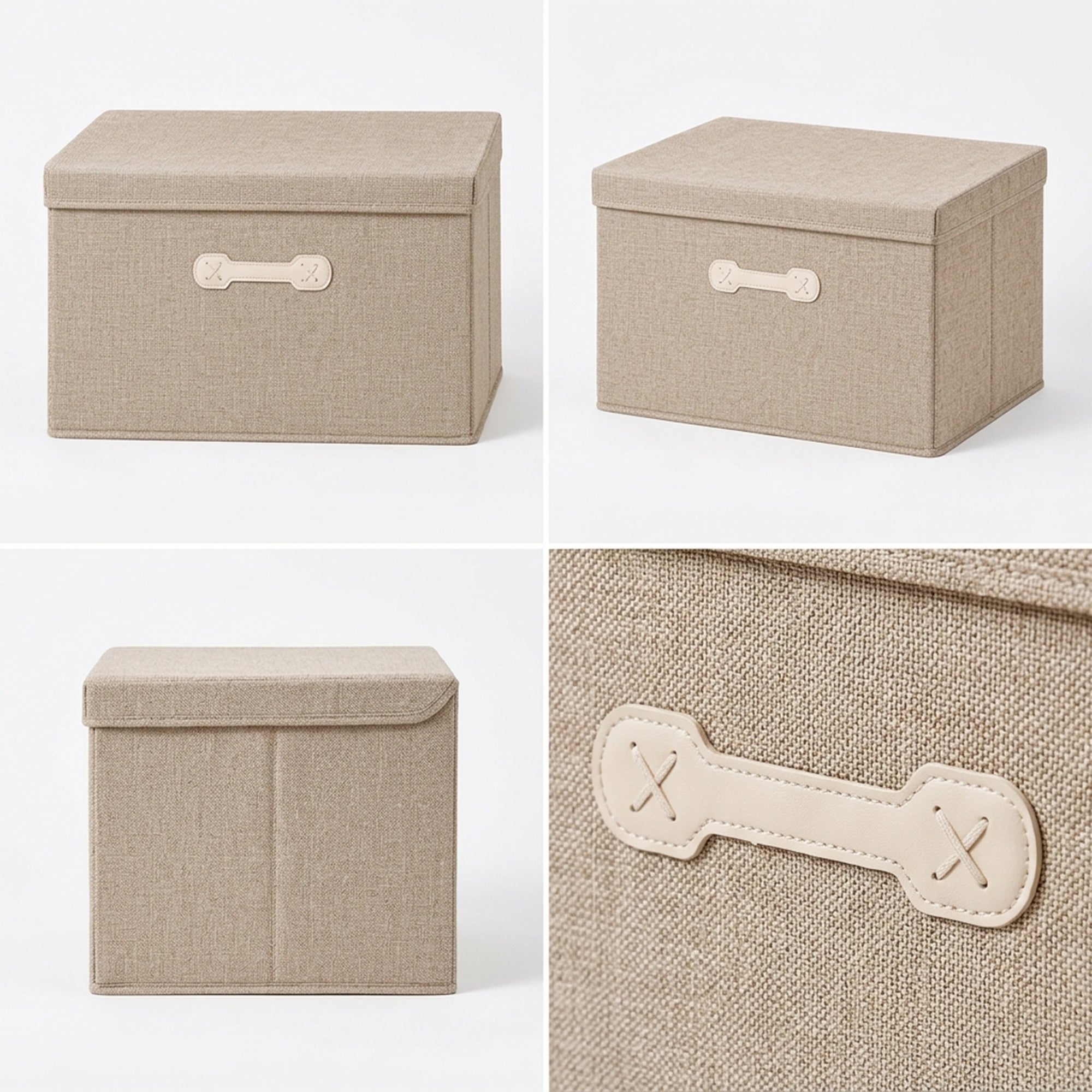 SOGA (60x42x40cm) Khaki 108L Fabric Storage Box Organizer