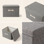 SOGA (35x28x18cm) Grey 18L Fabric Storage Box Organizer