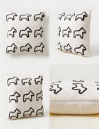 45cm Throw Pillow White Teddy Fleece Square