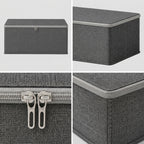 SOGA (30x20x13cm) Grey Fabric Storage Box Home Organizer (Small)