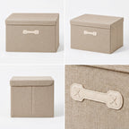 SOGA (60x42x35cm) Khaki 88L Fabric Storage Box Organizer