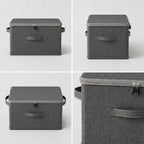 SOGA (49x37x30cm) Grey Fabric Storage Box Home Organizer