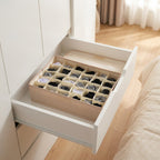 SOGA (43x29x13cm) Beige 30 Compartment Fabric Storage Box Organizer