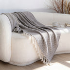 SOGA Grey Throw Blanket 127x170cm Soft Polyester Cozy Sofa Bed