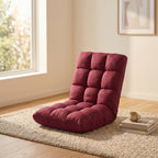 SOGA Burgundy Flannel Lounge Chair Cushion Soft Comfortable Seat Pad