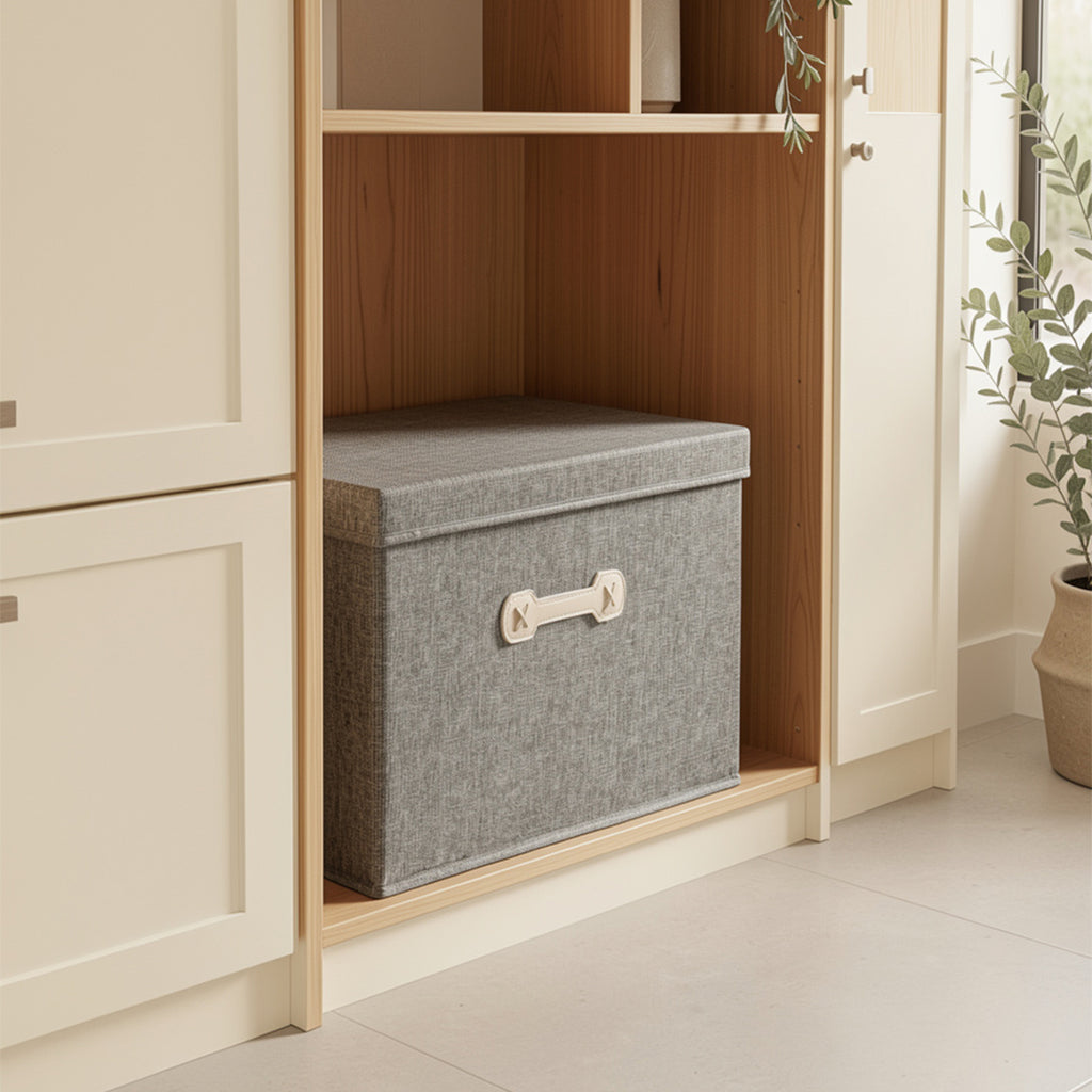SOGA (60x42x35cm) Grey 88L Fabric Storage Box Organizer