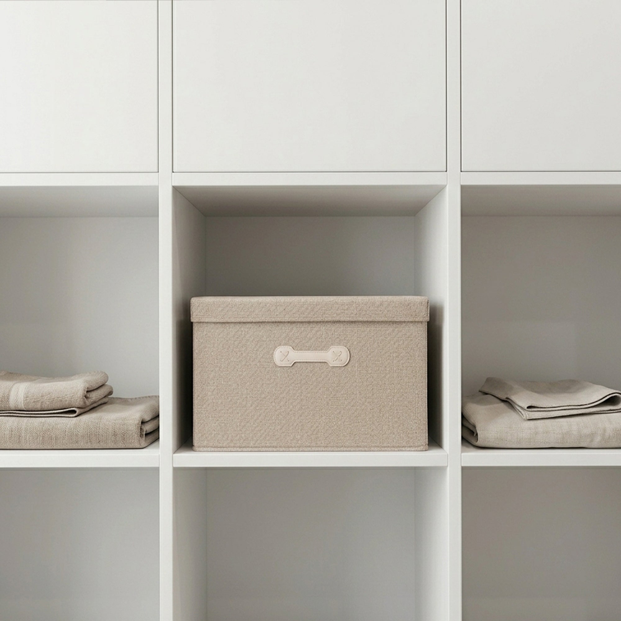 SOGA (40x30x25cm) Khaki 30L Fabric Storage Box Organizer