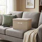 SOGA (60x42x40cm) Khaki 108L Fabric Storage Box Organizer