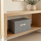 SOGA (50x40x30cm) Grey 60L Fabric Storage Box Organizer