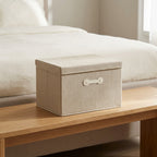 SOGA (60x42x35cm) Khaki 88L Fabric Storage Box Organizer