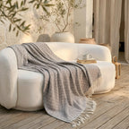 SOGA Grey Throw Blanket 127x170cm Soft Polyester Cozy Sofa Bed