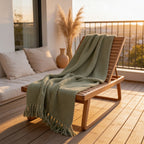 SOGA Sage Green Polyester Throw Blanket 45x35x12cm Soft Cozy Sofa Bed