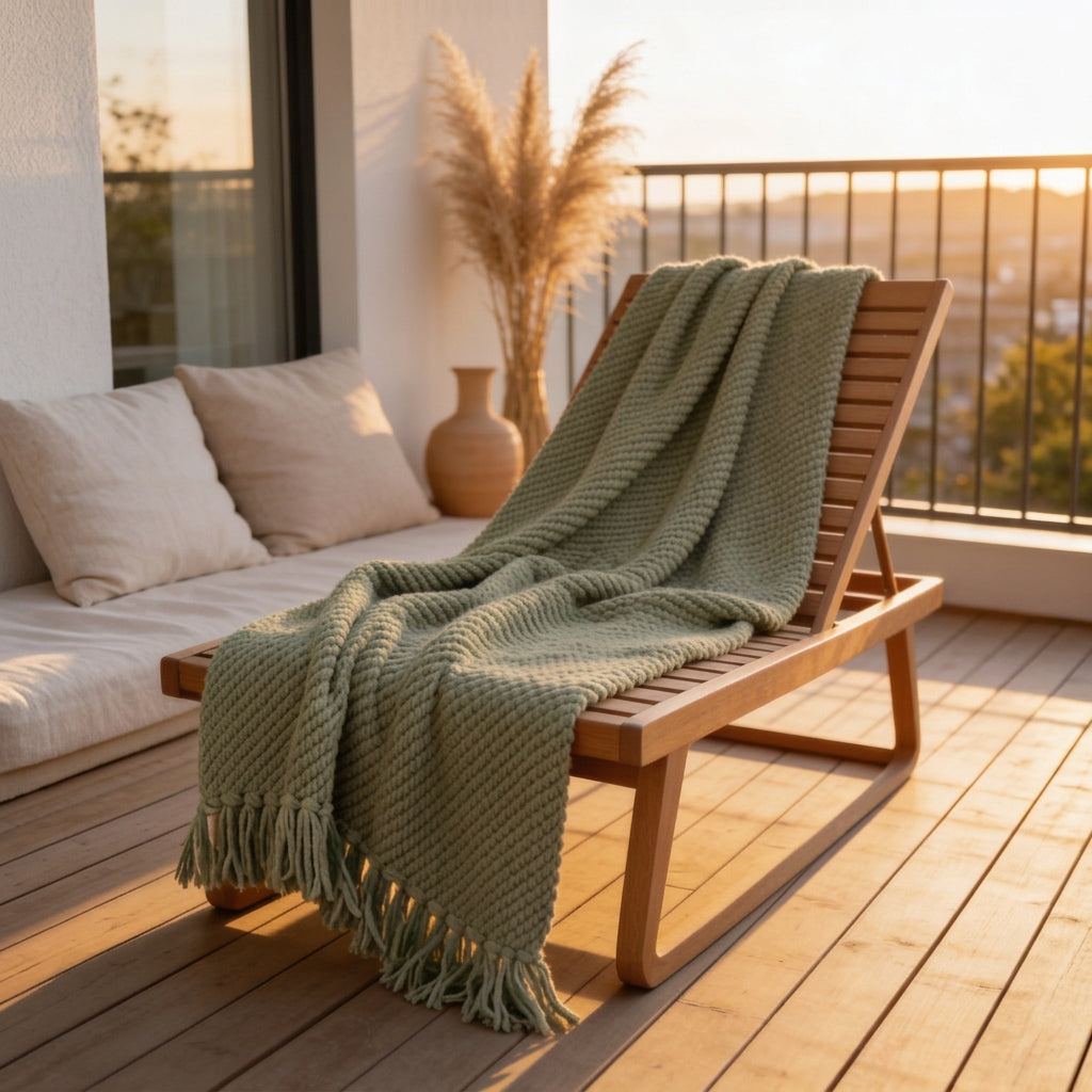 SOGA Sage Green Polyester Throw Blanket 45x35x12cm Soft Cozy Sofa Bed