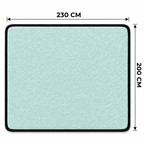 SOGA 230x200cm Mint Green Flannel Polyester Throw Blanket