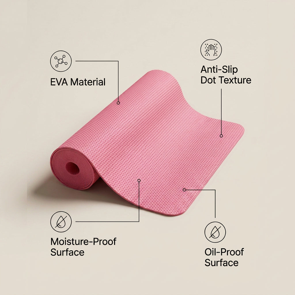 SOGA 60x300cm Pink EVA Cabinet Shelf Liner Mat
