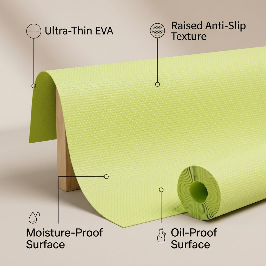 SOGA 60x300cm Green EVA Cabinet Shelf Liner Mat