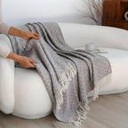 SOGA Grey Throw Blanket 127x170cm Soft Polyester Cozy Sofa Bed