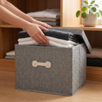 SOGA (50x40x30cm) Grey 60L Fabric Storage Box Organizer