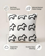 45cm Throw Pillow White Teddy Fleece Square