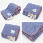 SOGA 230x200cm Dusty Blue Flannel Polyester Throw Blanket