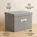 SOGA (60x42x40cm) Grey 108L Fabric Storage Box Organizer
