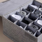 SOGA (43x29x13cm) Grey 30 Compartment Fabric Storage Box Organizer