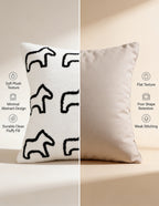 45cm Throw Pillow White Teddy Fleece Square
