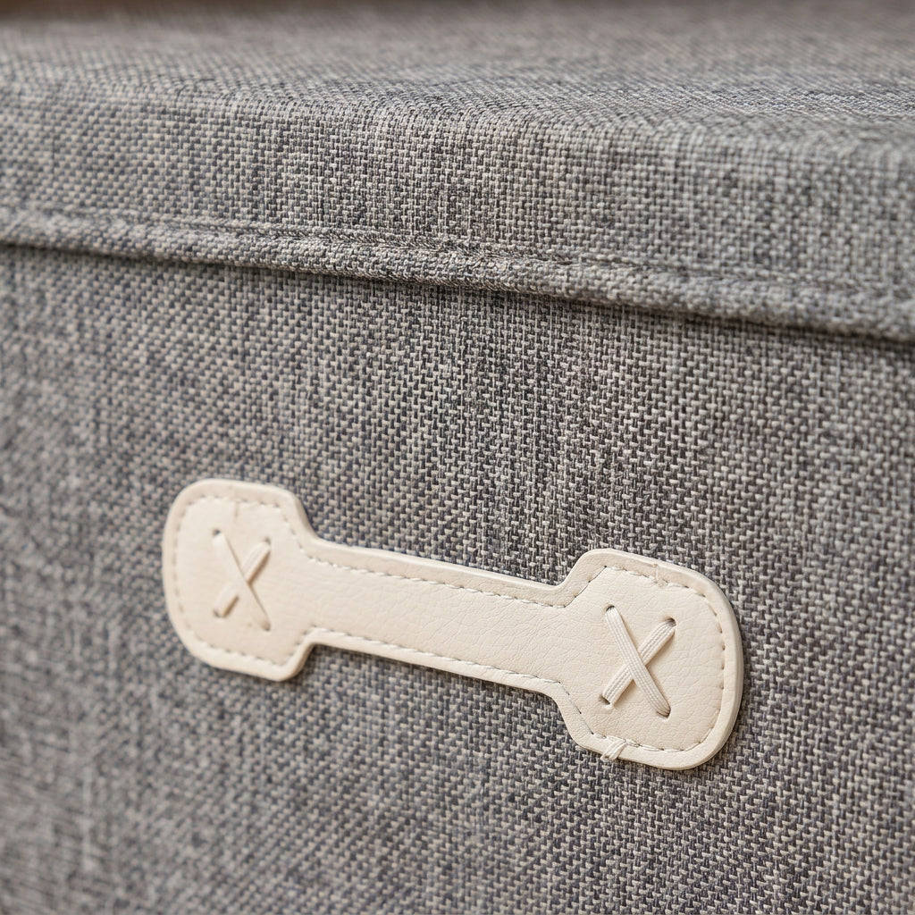 SOGA (46x36x28cm) Grey 45L Fabric Storage Box Organizer