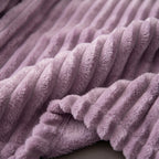 SOGA 150x200cm Purple Flannel Polyester Throw Blanket