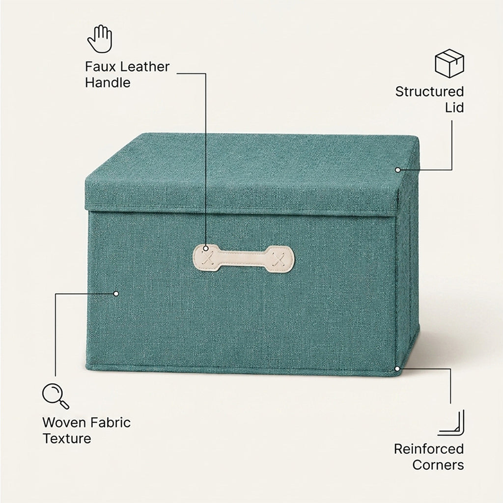 SOGA (60x42x40cm) Green 108L Fabric Storage Box Organizer
