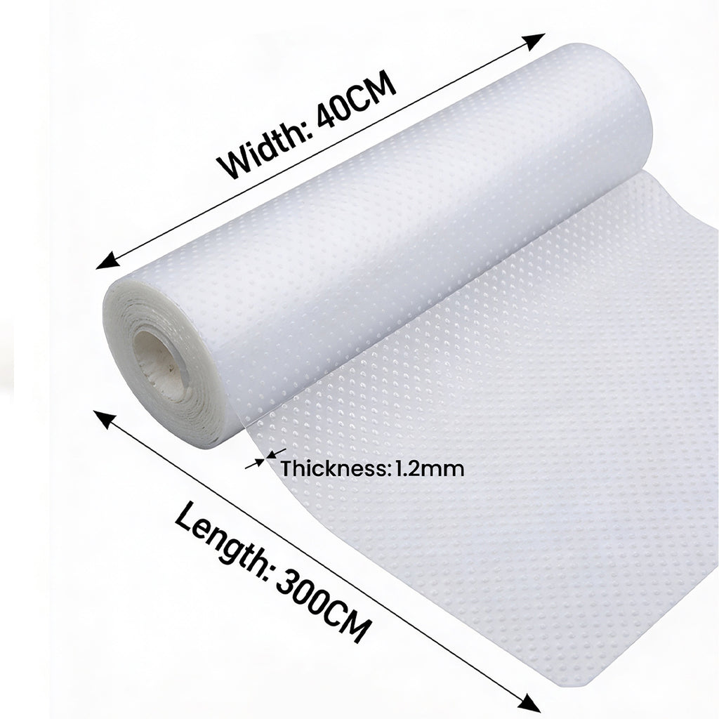 SOGA 40x300cm Transparent EVA Cabinet Mat Non Slip Drawer Shelf Liner