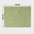 SOGA 230x200cm Light Green Flannel Polyester Throw Blanket