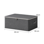 SOGA (38x26x15cm) Grey Fabric Storage Box Home Organizer (Medium)